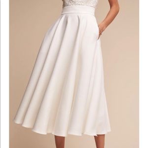 Beautiful silk satin wedding skirt by BHLDN